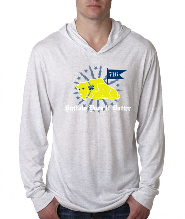 Tri-Blend Lightweight Hoody, Heather White