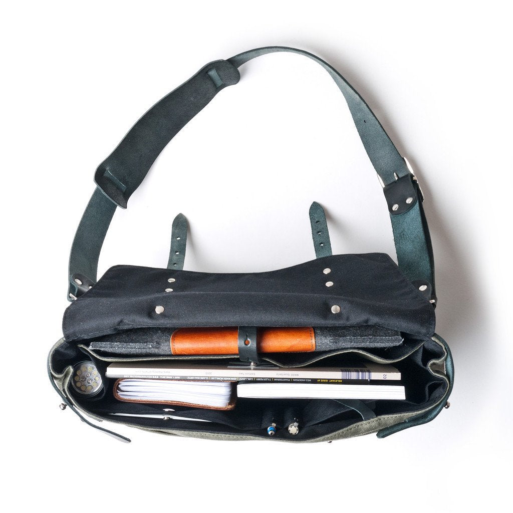 Waxed Canvas Messenger Bag 9