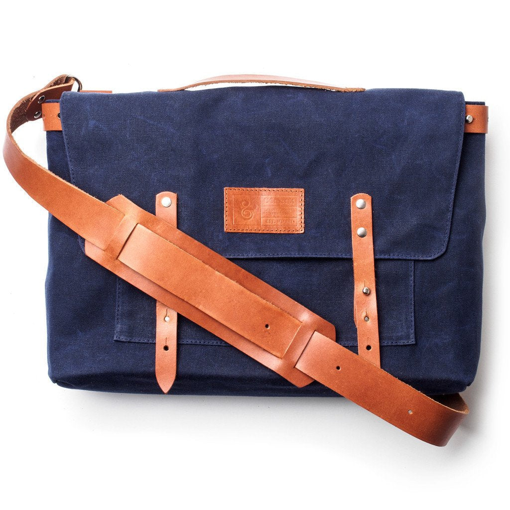 Canvas Messenger Bag Navy
