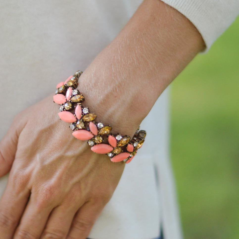 Vintage Coral & Crystal